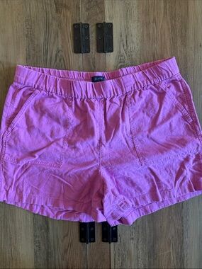 J. Crew Pink High-Waist Casual Cotton Shorts